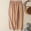 Cotton and Linen Embroidered Casual Pants Women's Summer Fashion Literary Retro Loose Lace Lace Nine-point Harem Pants