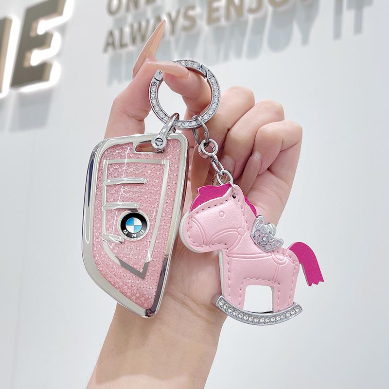Premium Key Case for BMW 3, 5 Series, X1, X2, X3, X5, 320li, 525li, I3 - Elegant Design for Women