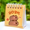 Creative Mini Cartoon Desk Calendar Cute Portable Capybara Pocket Calendar Desktop Small Decoration Office School Supplies Gifts