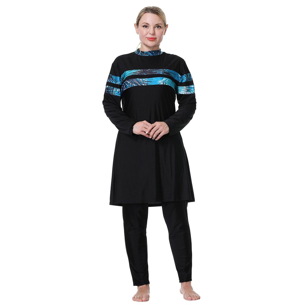 Plus Size Women Muslim Muslimah Swimwear Full Coverage Women Swimming Suit Conservative Highly Elastic Comfortable 3 Pieces Beachwear 3XL-8XL
