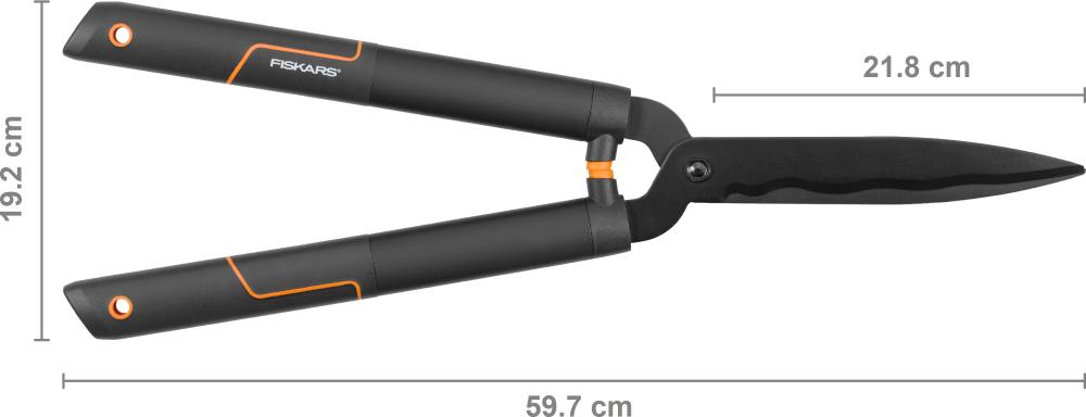 Fiskars Powergear Hedge Trimmer, Shrub, Garden, Manual, Lightweight, Hsx92
