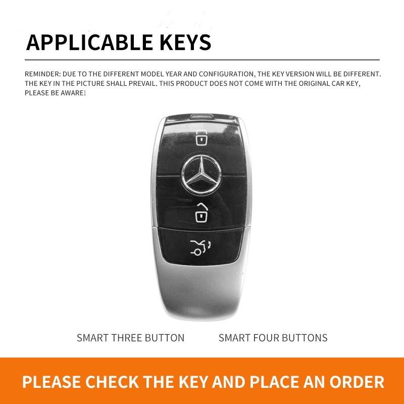 Car Smart Remote Key Case Fob Cover Bag For Mercedes Benz A C E S G Class GLC CLE CLA GLB GLS W177 W205 W213 W222 X167 AMG