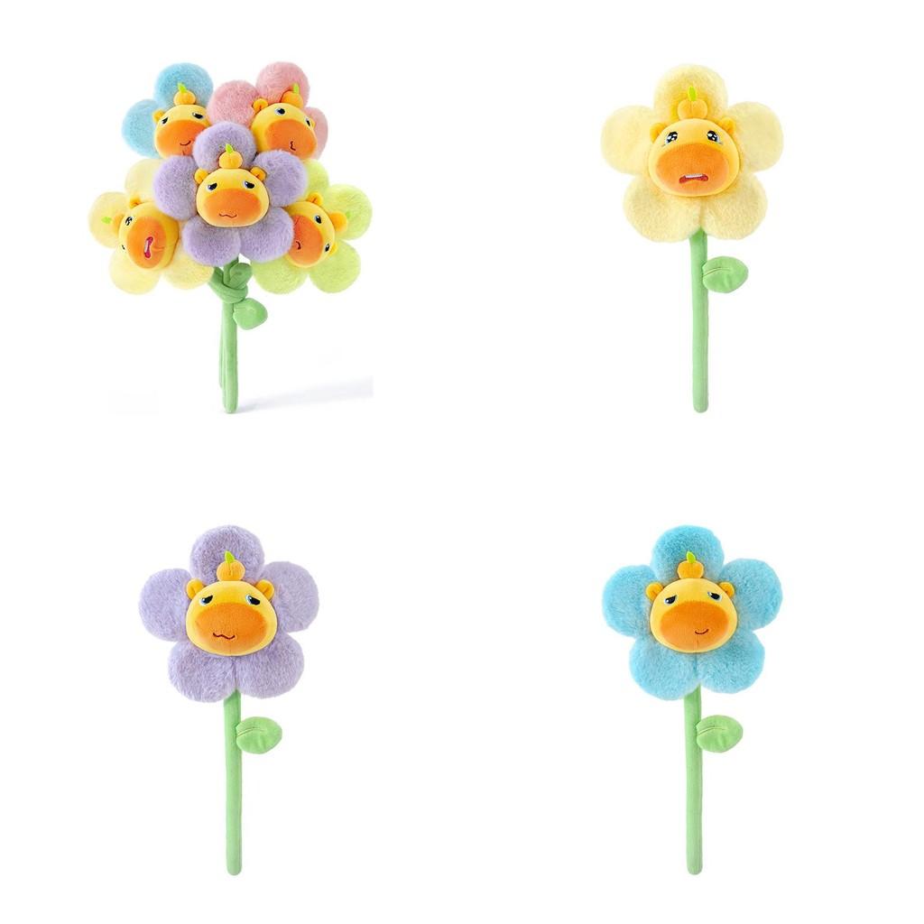 Water Piglet Cute Plush Flower Bouquet Figure For Home Decor And Collectibles