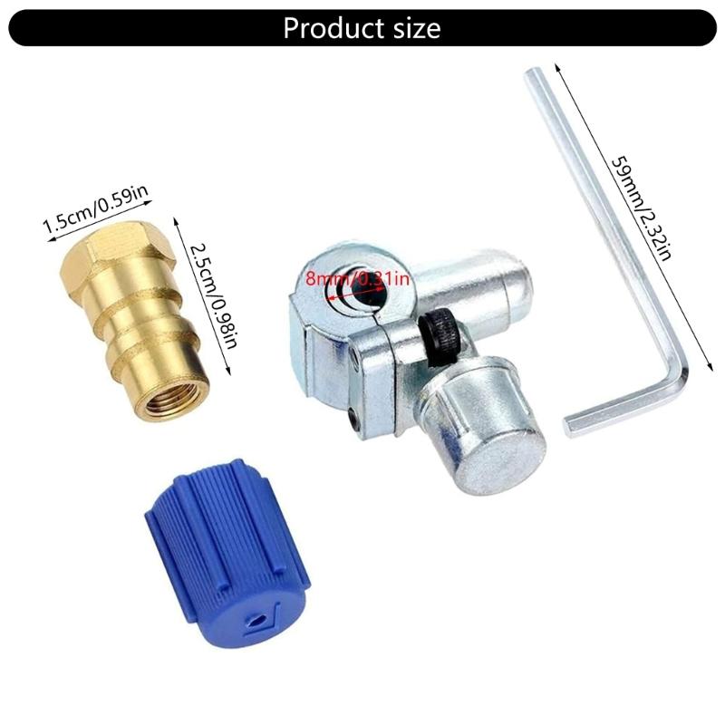 Retrofits Valves with Dust Covers Convert Piercing Tap Valves Line Tap Valves Kit for HVAC Systems R22 R12 R134A