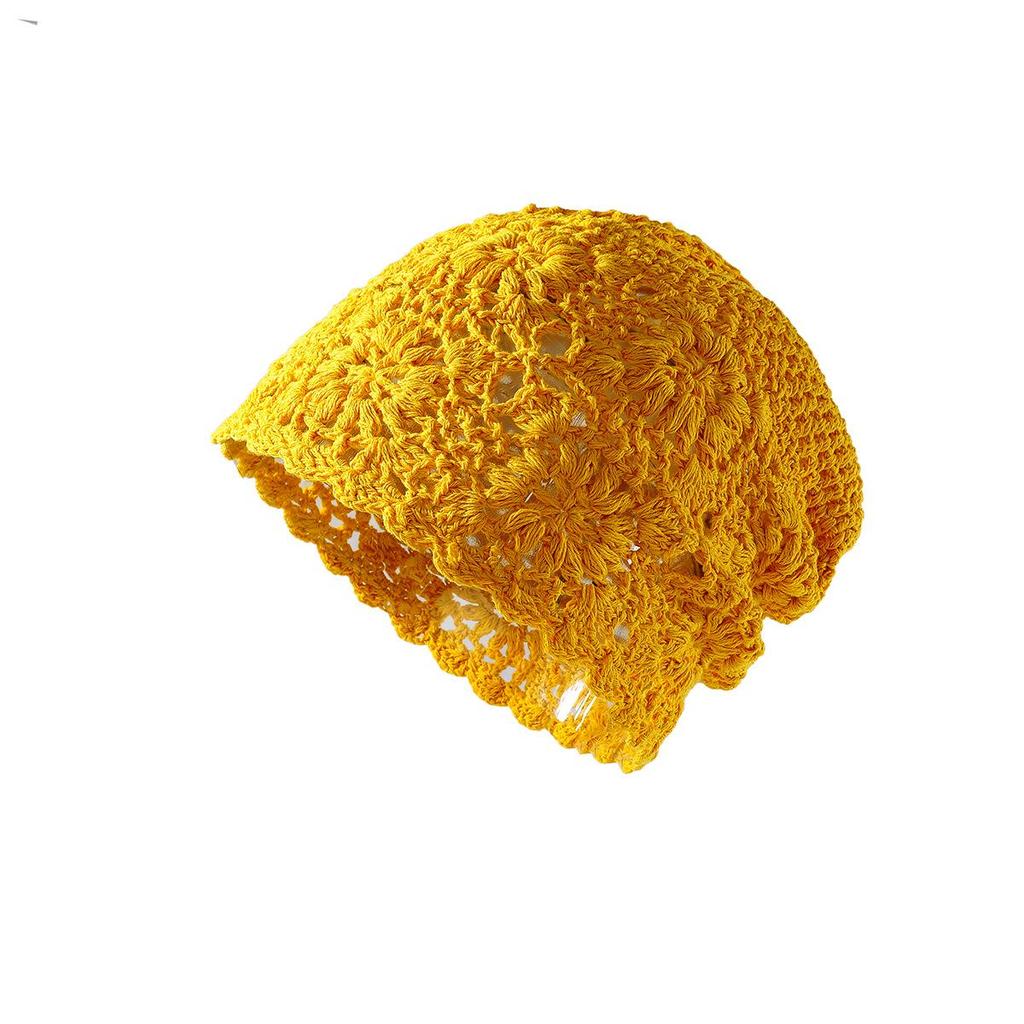 Japanese Handmade Crochet Turban Hat - Retro, Artistic, Versatile, Hollow Knit Design