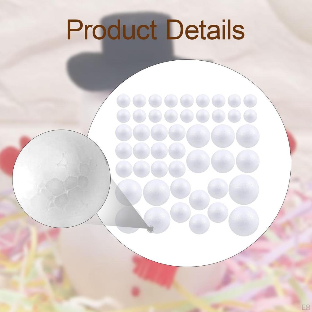 Craft Foam Balls Decorations DIY Crafts Smooth for Modeling Arts School Project Home Party