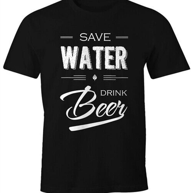 Unisexs Save Water Drink Beer Fun Shirt Beer Shirt Party Moonworks Tshirt