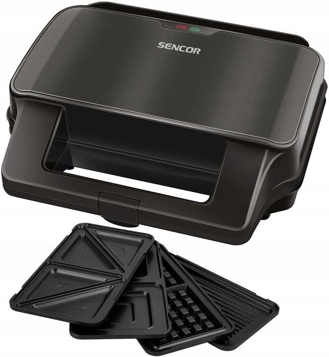 Tostapane Tostiera Per Sandwich Toast Panini Waffle Sencor 4 in 1 900 W Nero