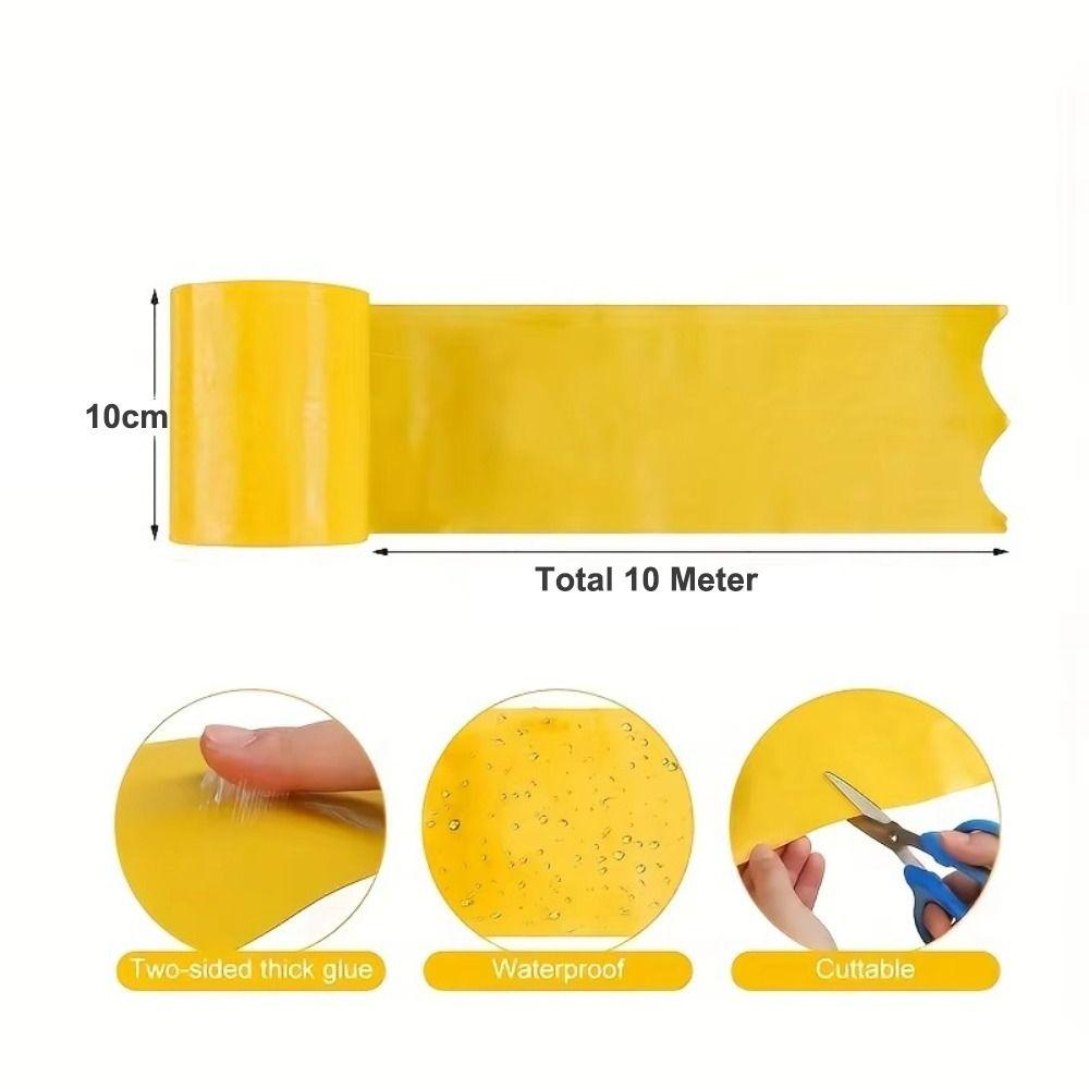1Roll New Double-sided Adhesive Insect Proof Tape 10cm 10M Multifunction Garden Insect Trap Portable Fly Tree Tape Outdoor
