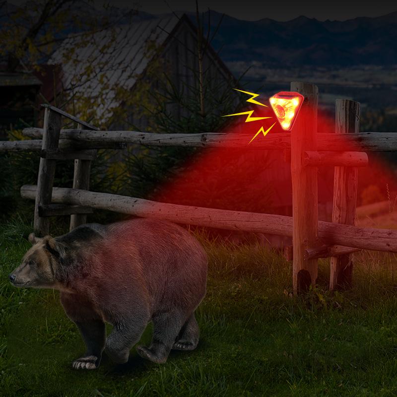 Solarer Hunde-Bellalarm: Automatisches Tierabwehrgerät mit Lautsprecher für Maisfelder