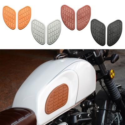 Universelle Motorrad-Tankpads Gummi-Schutz Gummi-Motorrad-Tankpad-Paar für Oldtimer-Kraftstofftanks & Kniegrip