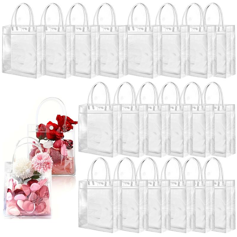 20/12pcs transparent gift bags, holiday gift bags, anniversaries, weddings, parties, birthday gifts, pvc gift packaging bags