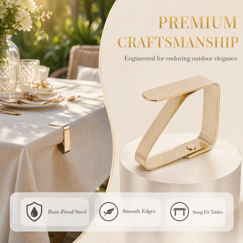 4 PCS Thickened Design Tablecloth Clips Stainless Steel Table Cover Holders Home Kitchen