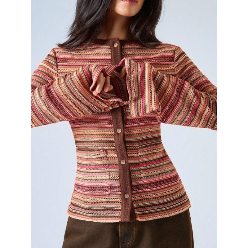 JPNTKY Women's Fashion Casual Spring Autumn Long Sleeve O-Neck Blouses & Shirts