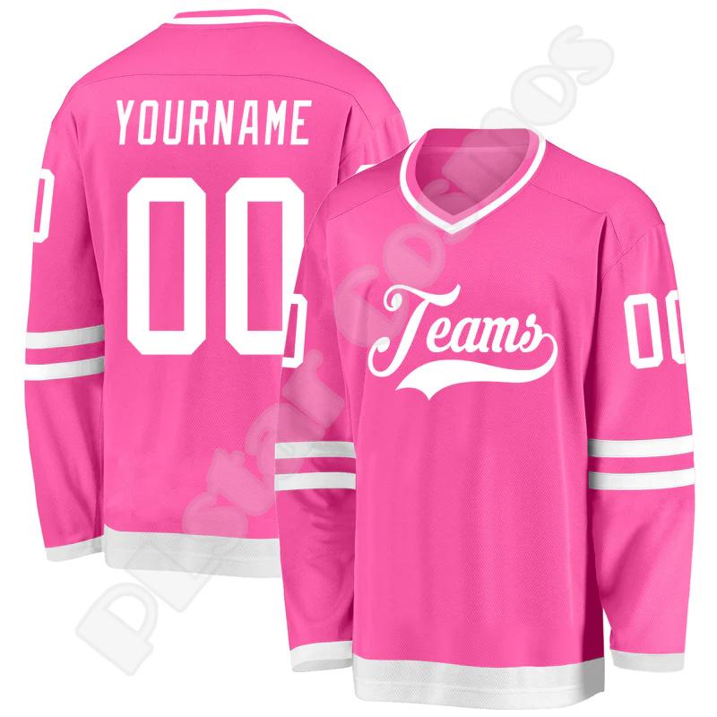 Hockey Jersey Custom Name Team Logo Number Colorful Pullover Vintage Retro Long Sleeves 3DPrint Harajuku Casual Sweatshirts X19