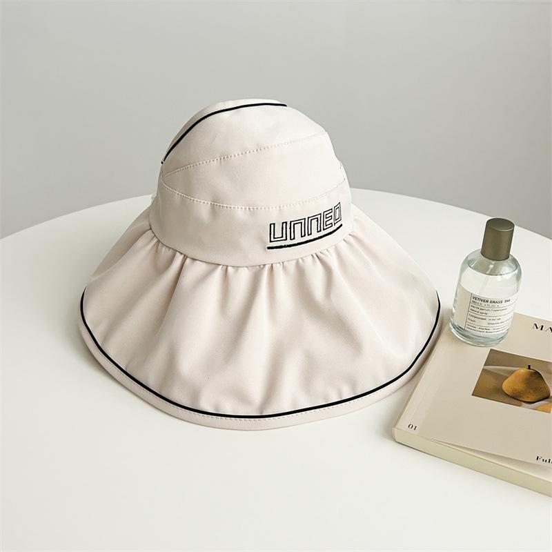 Style Hat Versatile Exquisite Letter Womens Sunshade Fishermans Hatscaps