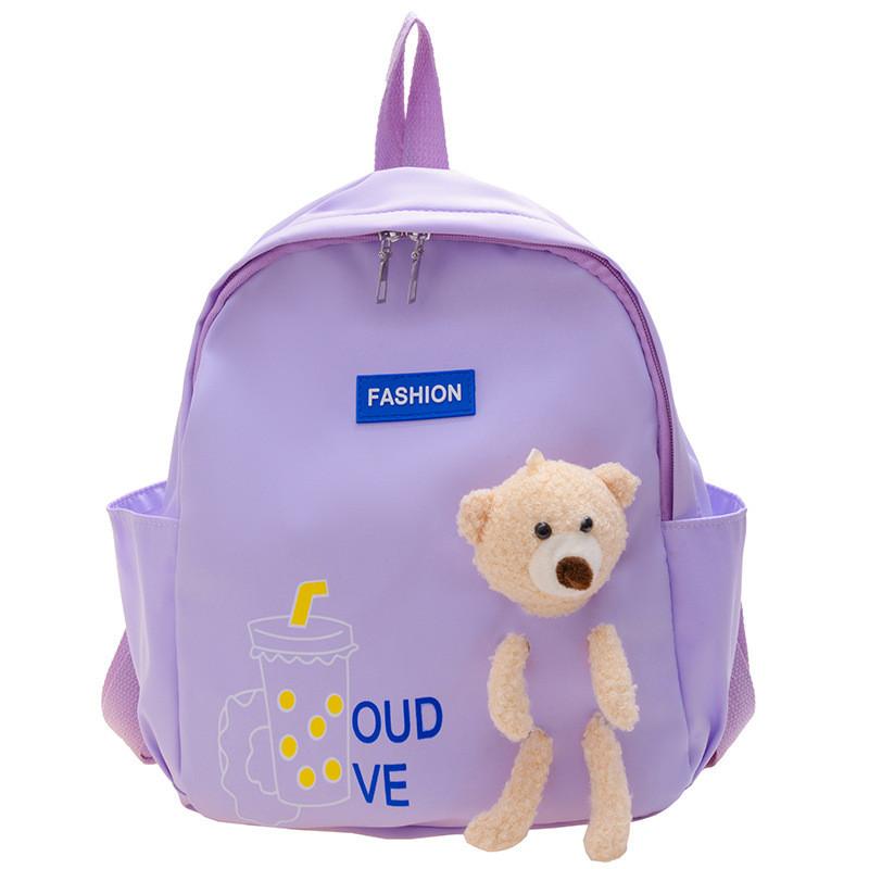 Childrens Cartoon Bear Backpack With Breathable Nylon And Cushioned Straps For School Use