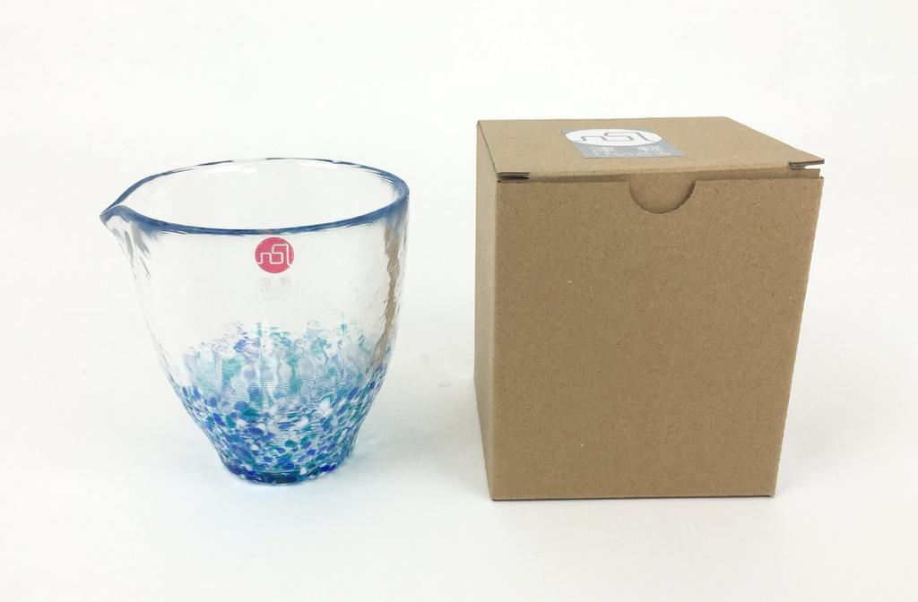 ADERIA Tsugaru Vidro Sake Hydrangea Made In Individually Sake Chilled Sake Sake Sake Chilling Sake Gift for Housewarming Small Retirement Birthday