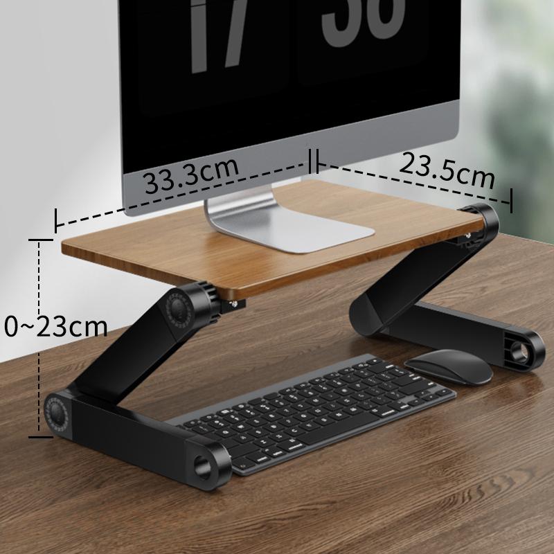 

Oatsbasf Portable Solid Wood Macbook Stand Laptop Booster Holder for Desk Vertical Height Adjustable Notebook Projector Bracket чёрный