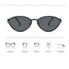 New Small Frame Cat Eye Fashion Trendy Personalized Metal Sunglasses Women's High-end Retro Sunglasses 15