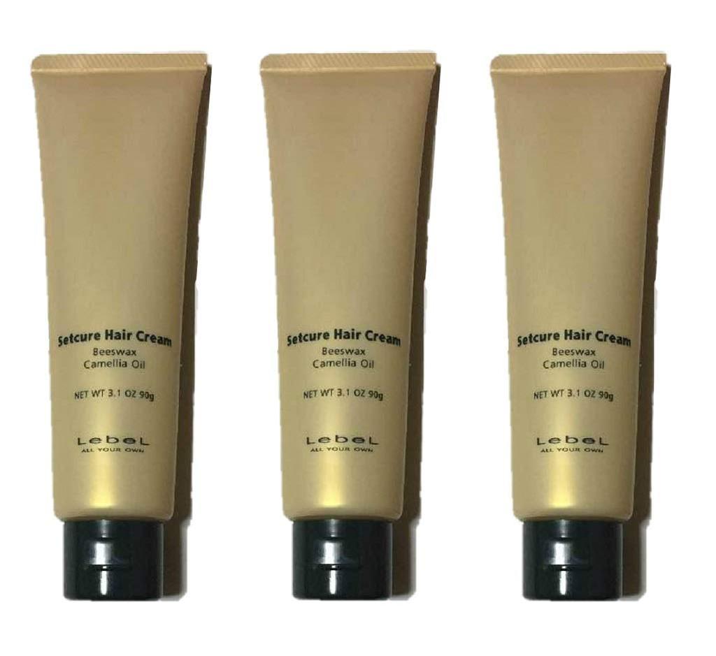Lebel Setcure Hair Cream 90g x 3 Set Styling Moisturizes and tame dry, frizzy hair.