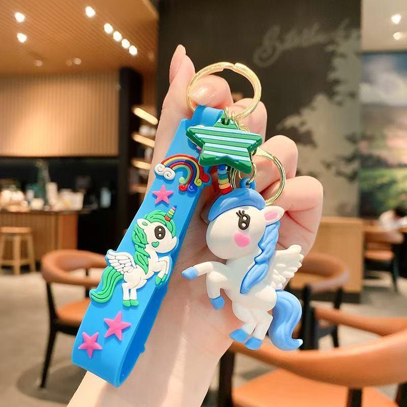Мультяшный Милый Радужный Конь Брелок Изысканная Кукла Пара Подвеска для Сумки Автомобильный Брелок Подарок