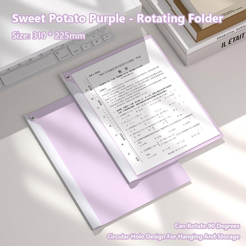 

A4 File Folder Rotating Rod Test Paper Clip Simple Rotating Rod Folder Students фіолетовий