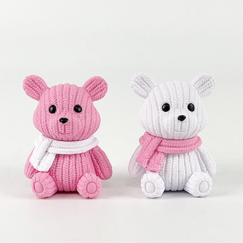 Woolen Bear Cake Ornaments: Creative Gashapon Doll Blind Box Toy