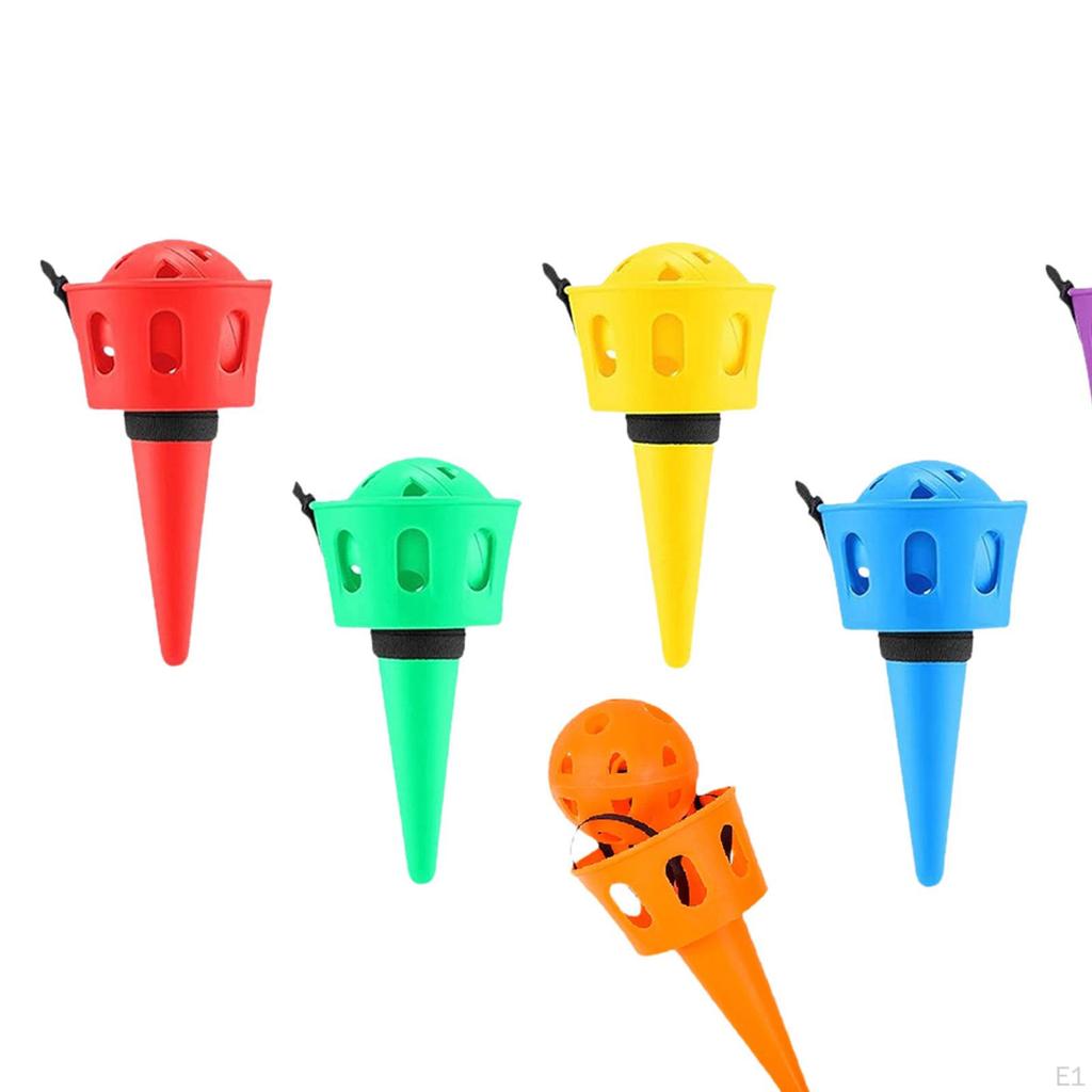 6x Hand Eye Coordination Throw and Catch Balls Set Game Sport Toy Kids Ball Cup for Yard