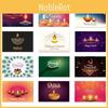 Diwali Festival Greeting Card Collection With Envelopes And Decorative Stickers For Event Use