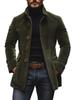 2025 Men's Solid Color Stand Collar Cardigan Suit Jacket for Spring/Autumn