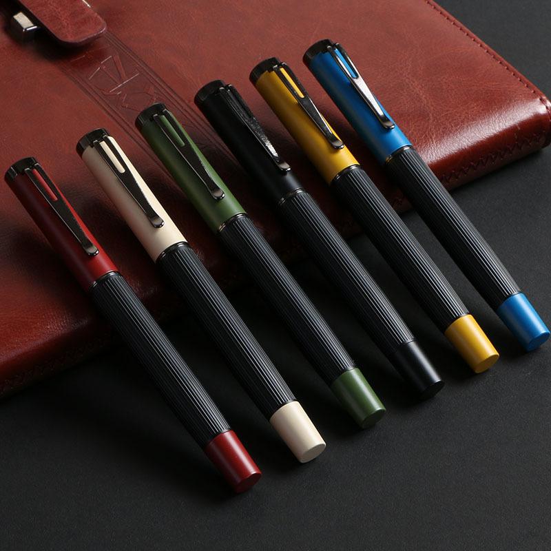 Business Gifts, Immortal Iridium Fountain Pen Gift Box, Copper Rod Brushed Pattern, Morandi Business Event Gift