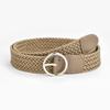 Women'S Belt Round Buckle Simple Japanese Buckle Decorative Multi-Colored Wax Rope Woven Casual Pants Jeans Belt Women