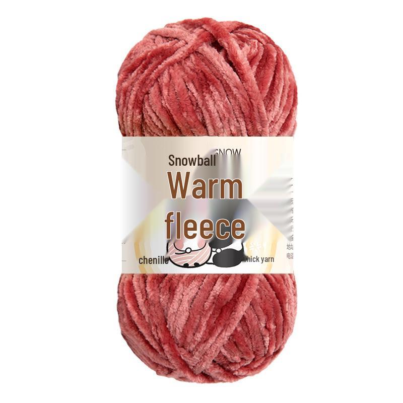 Jiate Snowball Chenille Yarn: Cozy, Thick, Fluffy Yarn for DIY Crochet, Gold Velvet Knit, Shoes, and Scarf Projects.