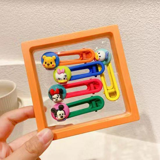 Set de agrafe colorate cu desene animate pentru fete - agrafe drăguțe cu cioc de rață și cleme laterale pentru bretonul fetițelor