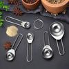 5pcs/set, Stainless Steel Measuring Cups and Spoons, Baking Tool Set with Scale