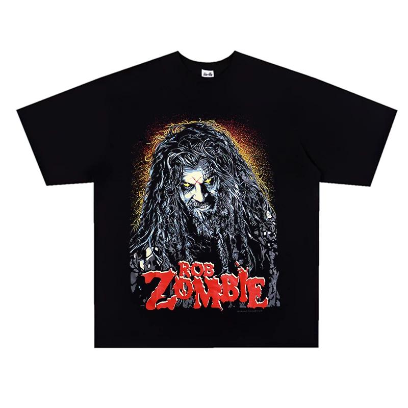 

Rob Zombie Horror Graphic TShirt Oversized Cotton Vintage Streetwear Casual Crew Neck Short Sleeve Top for Men and Women 4XL