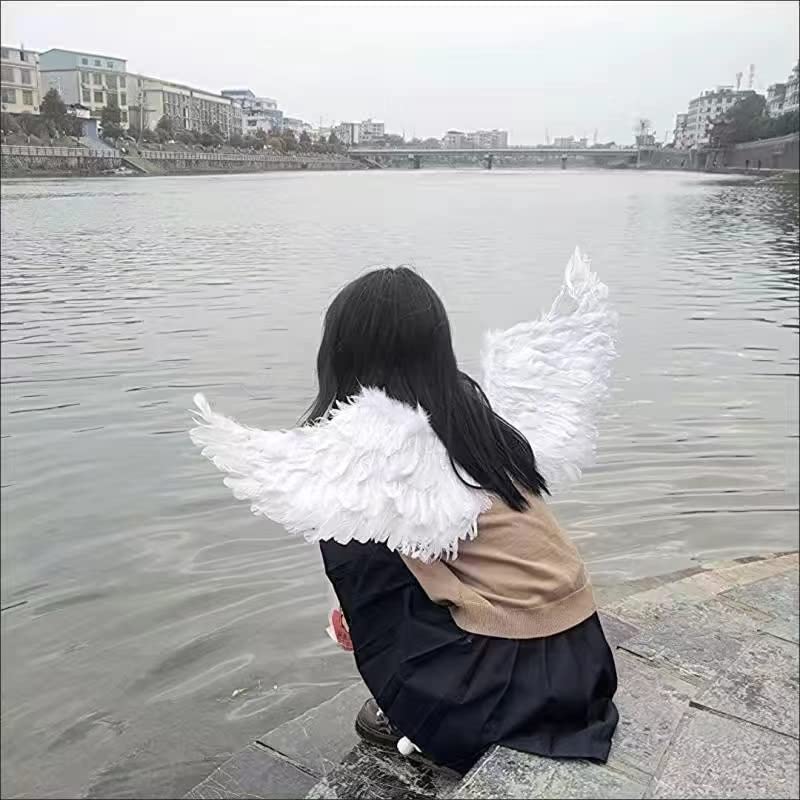 Angel Wings, Costume Accessories, Cosplay, Artificial Feathers, Cute Angel Costume, Halloween, Transformation Accessories, Sleeping Art, Newborn,
