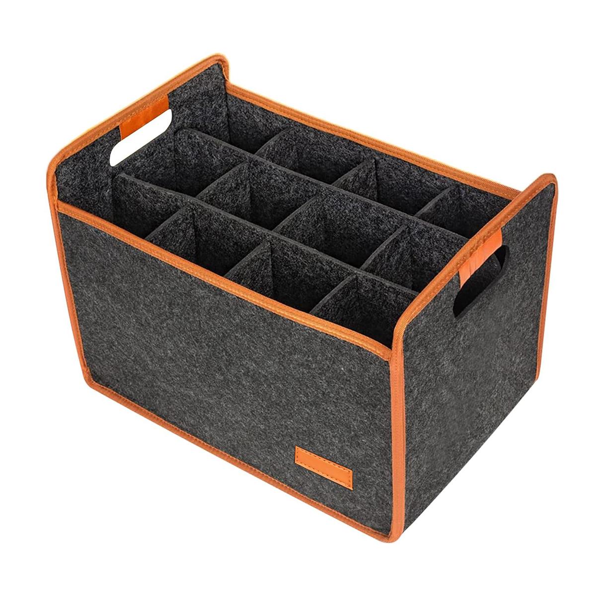 

Wine Bottle Carrying Box, Felt Storage Bag, Wine Bottle Storage Box, Felt Wine Bag With Dividers, Reusable Tote Bag