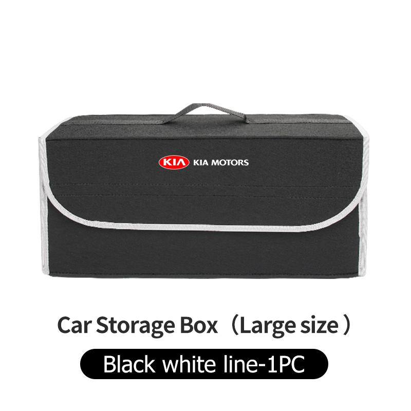 AAAFJ1 For KIA Car Foldable Felt Trunk Storage Bag Large Capacity Organizer Box Accessories Sportage Rio Ceed Niro Soul Stonic Picanto