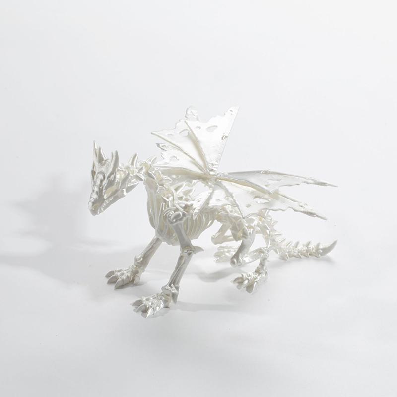 3D Печать Скелет Летающий Дракон Динозавр Модель Подвижные Суставы Съемные Крылья Стерео Симуляция Ручная Работа Украшения Подарки белый