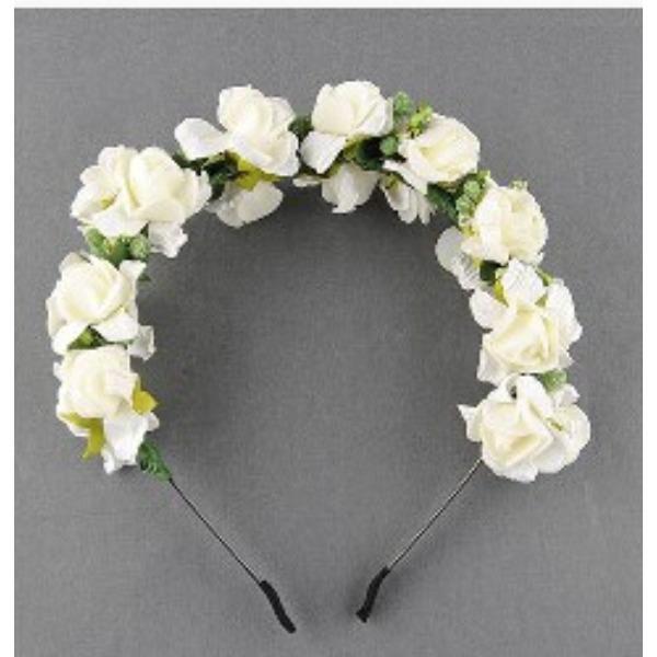 Flower Heads Boho Hair Garland Girl Beach Crown Hair Band Headband Wedding Hair Accessories Headwear for Girls Kids