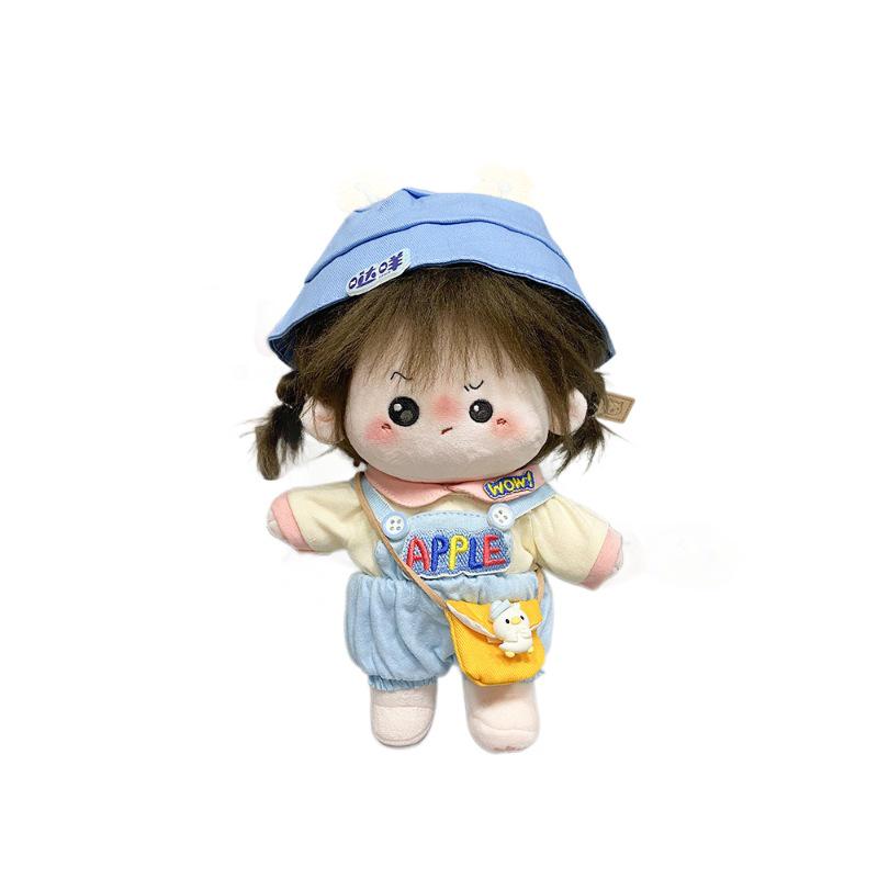 20cm Cotton Doll Dress-Up Set: Cute Figure Skirt & Overalls