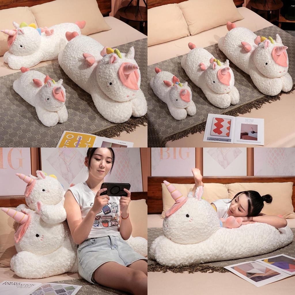 Long Unicorn Body Pillow Ideal For Bedroom Decor And Comfortable Backrest Support