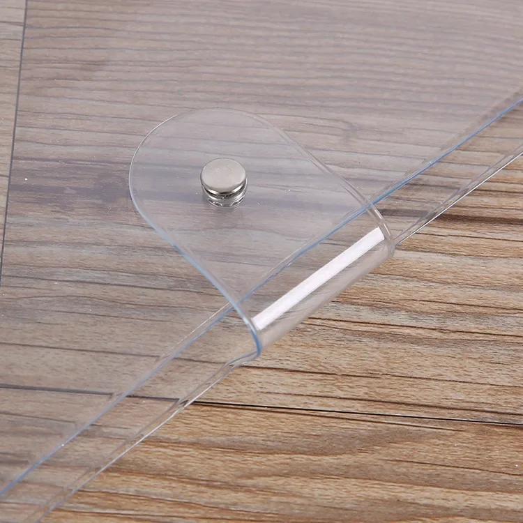 A7 Transparent Soft PVC 6-Ring Binder Cover Snap Button Closure for Ring-Bound Planner Pages Loose Leaf Binder Cover