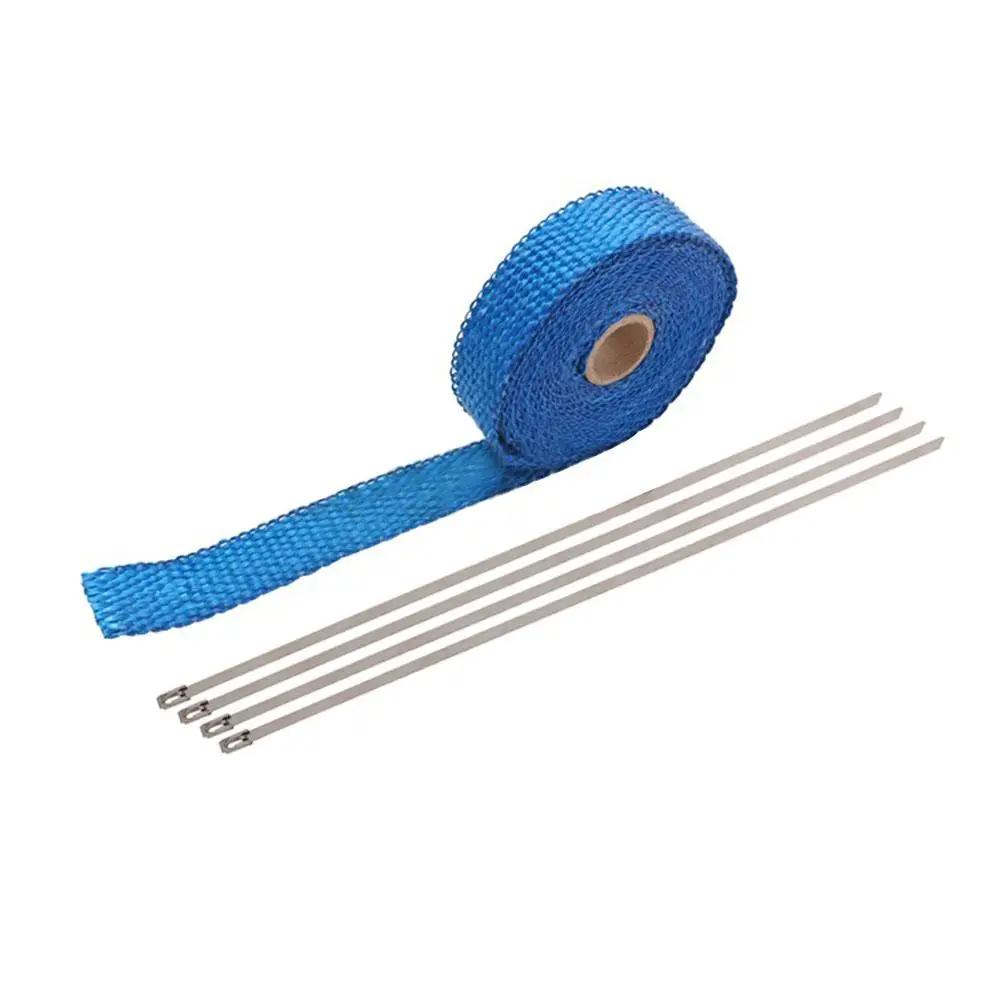Motorcycle Exhaust Pipe Insulation Belt Fiberglass Pipe Glass Motorcycle Tape Header Heat Fiber Exhaust Thermal D8v3