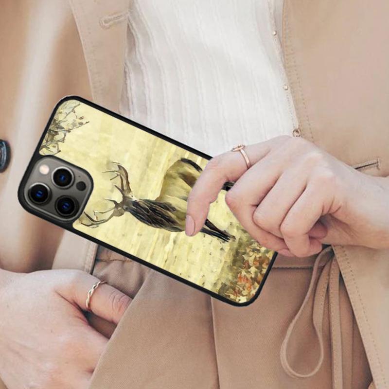Deer In Tree Forest Magnetic Phone Case For APPLE iPhone 17 Air 16 14 13 12 Pro Max 15 Plus Wireless Charge With MagSafe Cover