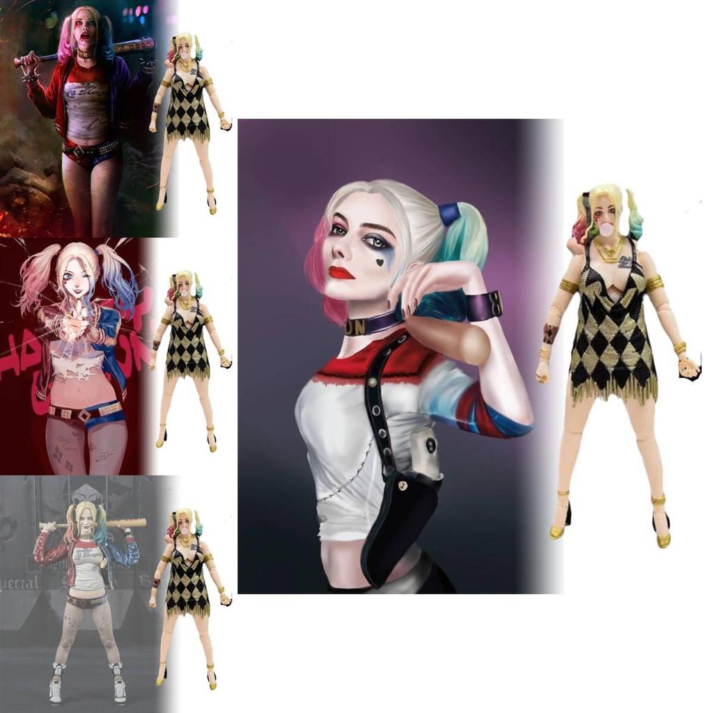 Mafex 042 Esquadrão Suicida Harley Quinn Versão Vestido Figura de Ação Modelo 16cm Pvc