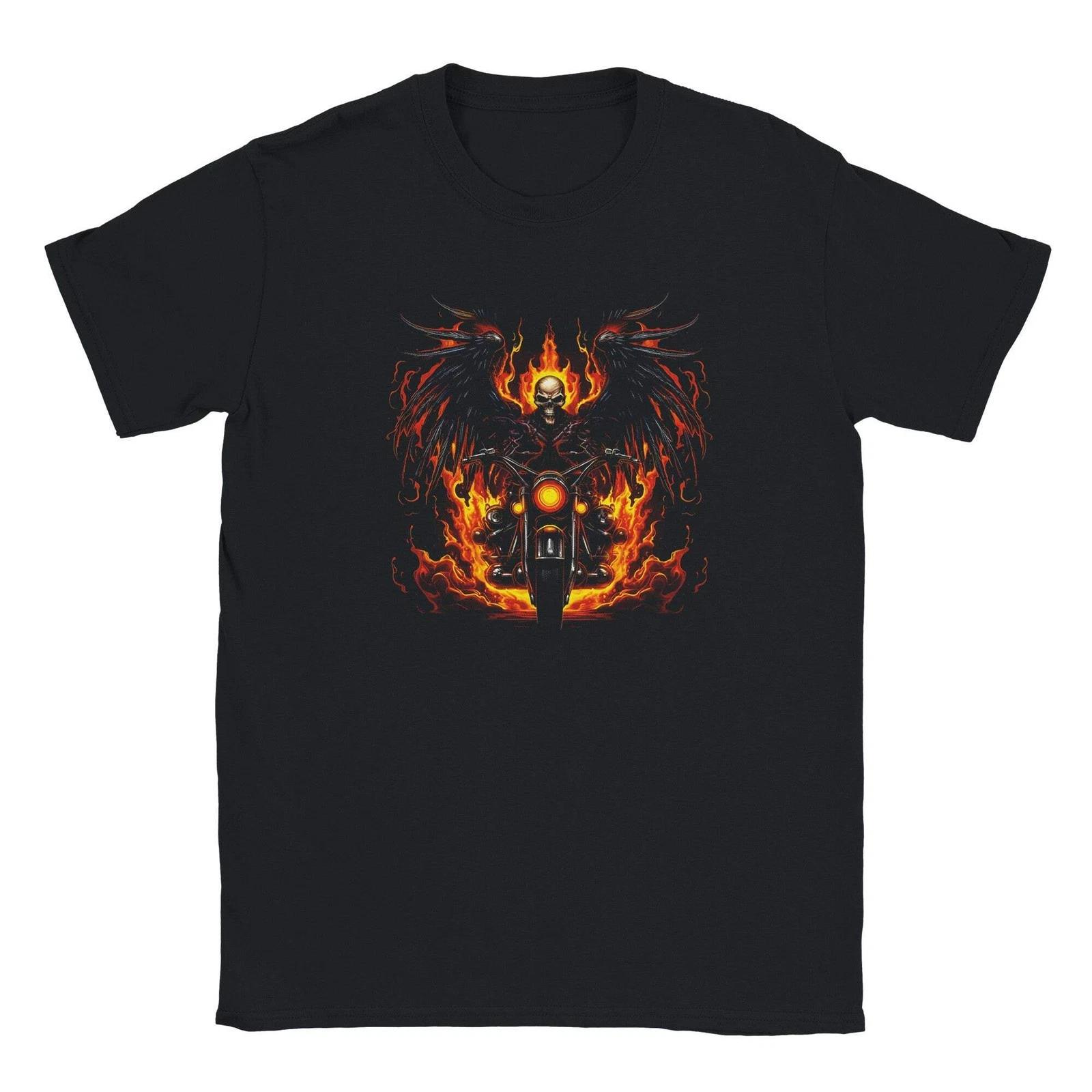 Ghost Rider T-Shirt - Motorcycle Rider Gift - Unisex Cotton Shirt S