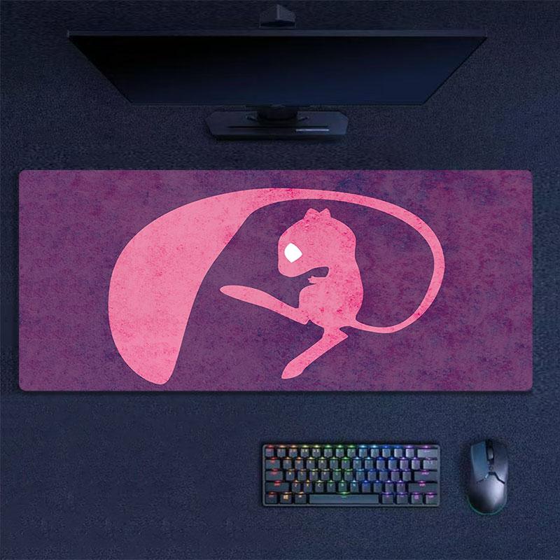 Mew Mouse Pad, Large Gaming Desk Mat, Non-slip XXL Mousepad for Laptop & Tablet, Mini PC Playmat with Stitched Edges